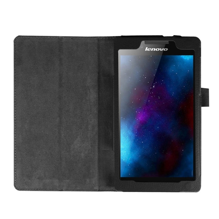 Litchi Texture Horizontal Flip Solid Color Leather Case with Two-Folding Holder for Lenovo Tab 2 A7-20F
