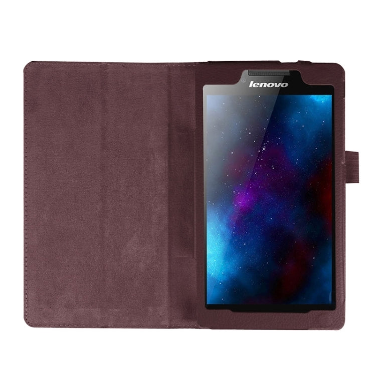Litchi Texture Horizontal Flip Solid Color Leather Case with Two-Folding Holder for Lenovo Tab 2 A7-20F