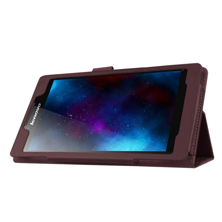 Litchi Texture Horizontal Flip Solid Color Leather Case with Two-Folding Holder for Lenovo Tab 2 A7-20F