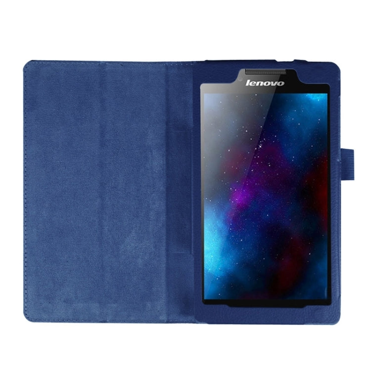 Litchi Texture Horizontal Flip Solid Color Leather Case with Two-Folding Holder for Lenovo Tab 2 A7-20F