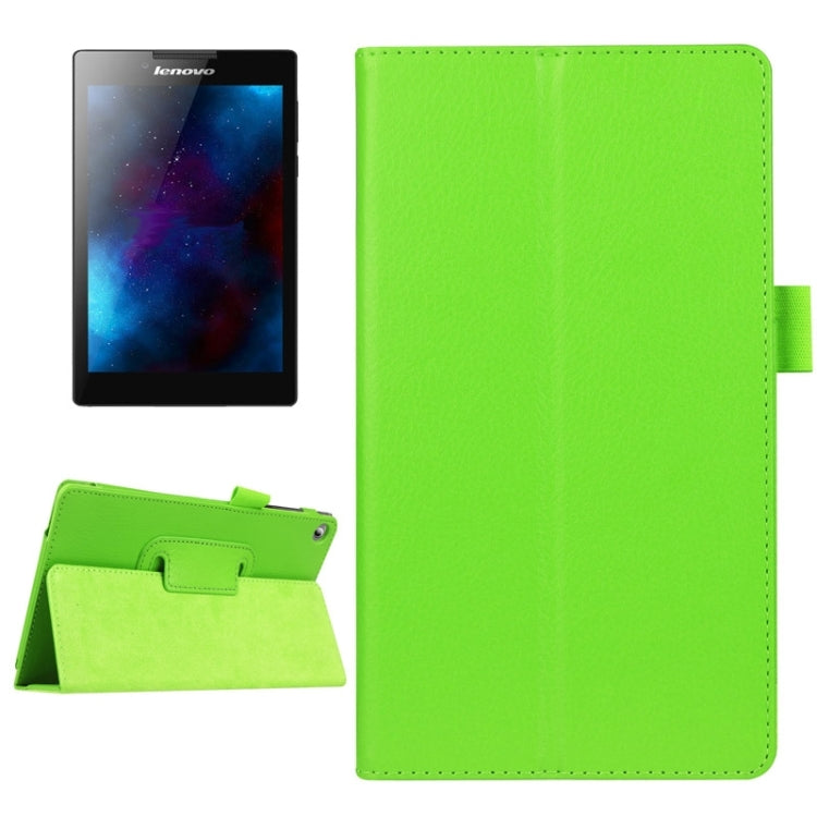 Litchi Texture Horizontal Flip Solid Color Leather Case with Two-Folding Holder for Lenovo Tab 2 A7-20F