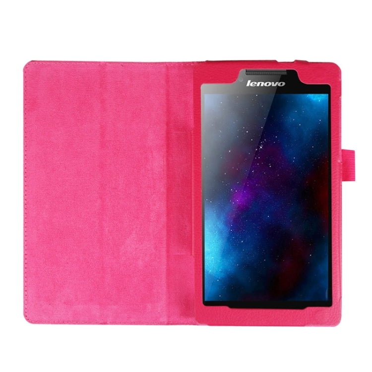 Litchi Texture Horizontal Flip Solid Color Leather Case with Two-Folding Holder for Lenovo Tab 2 A7-20F