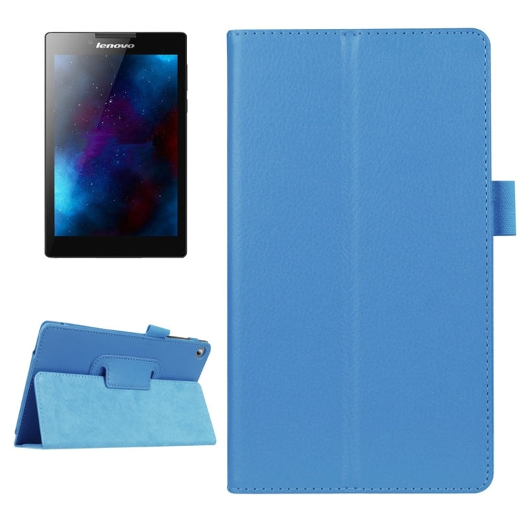 Litchi Texture Horizontal Flip Solid Color Leather Case with Two-Folding Holder for Lenovo Tab 2 A7-20F