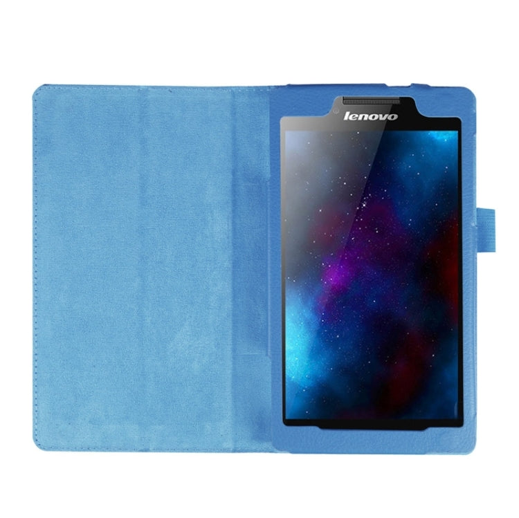 Litchi Texture Horizontal Flip Solid Color Leather Case with Two-Folding Holder for Lenovo Tab 2 A7-20F