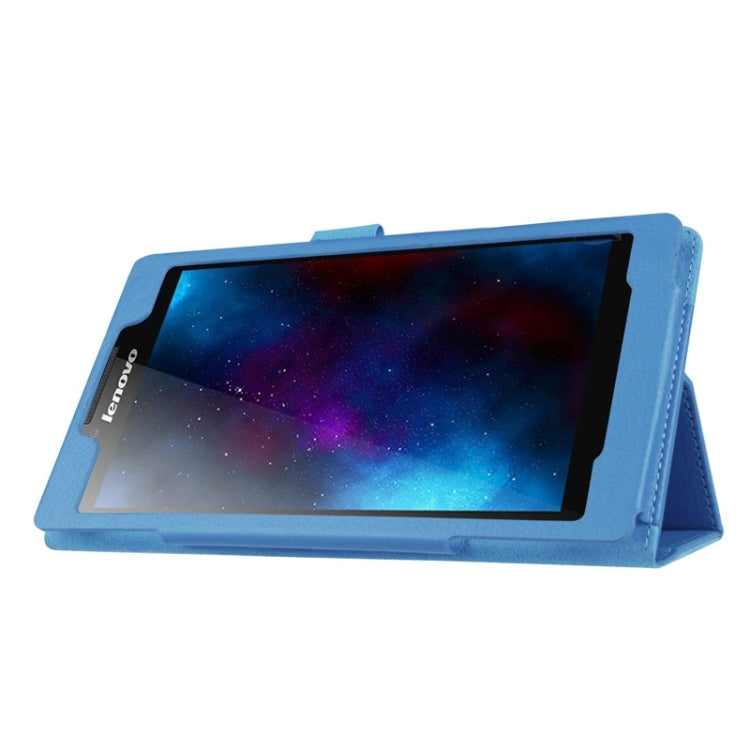 Litchi Texture Horizontal Flip Solid Color Leather Case with Two-Folding Holder for Lenovo Tab 2 A7-20F