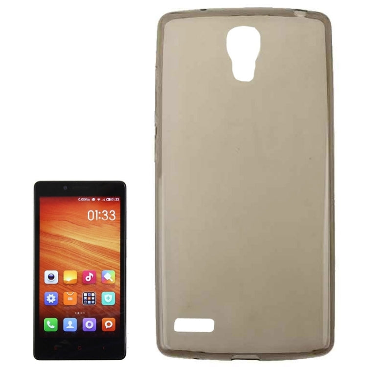 0.7mm Ultra-thin TPU Transparent Protective Case for Xiaomi Redmi Note(Grey)