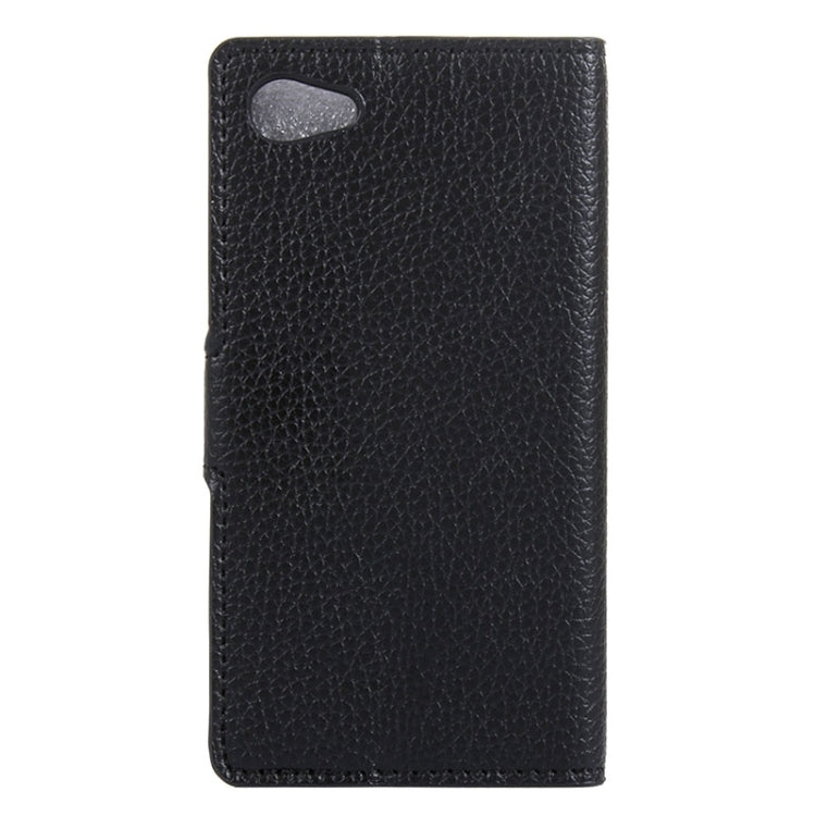Litchi Texture Horizontal Flip Leather Case with Holder & Card Slots & Wallet for Sony Xperia Z5 Compact