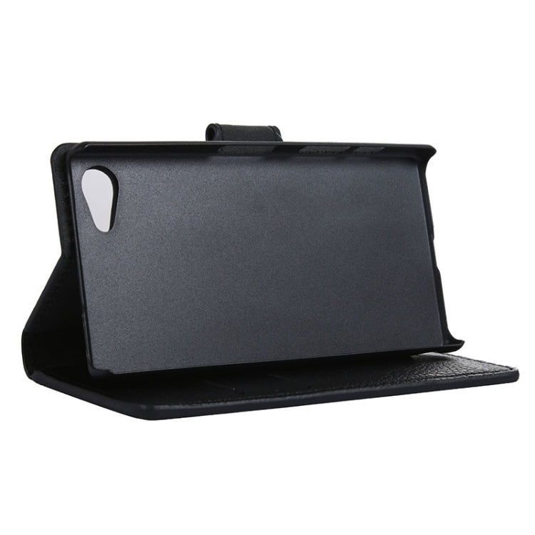Litchi Texture Horizontal Flip Leather Case with Holder & Card Slots & Wallet for Sony Xperia Z5 Compact