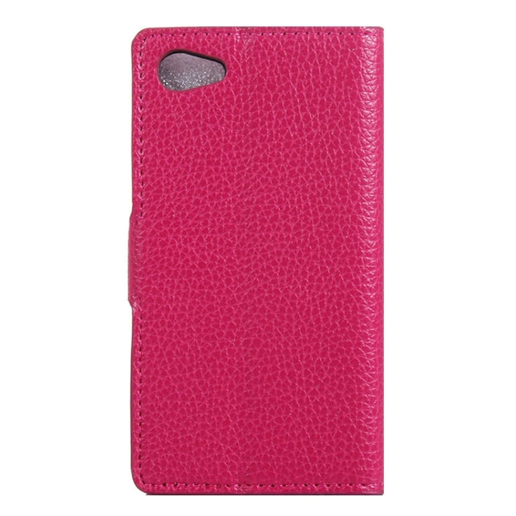 Litchi Texture Horizontal Flip Leather Case with Holder & Card Slots & Wallet for Sony Xperia Z5 Compact