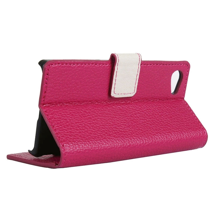 Litchi Texture Horizontal Flip Leather Case with Holder & Card Slots & Wallet for Sony Xperia Z5 Compact