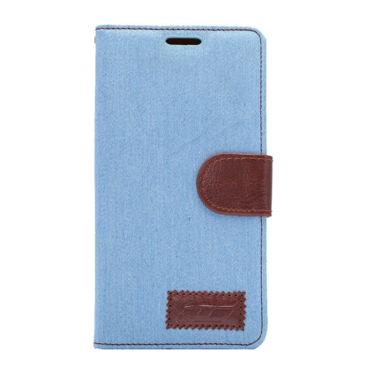 Denim Texture Horizontal Flip Magnetic Buckle Leather Case with Card Slots & Holder for Sony Xperia Z3+