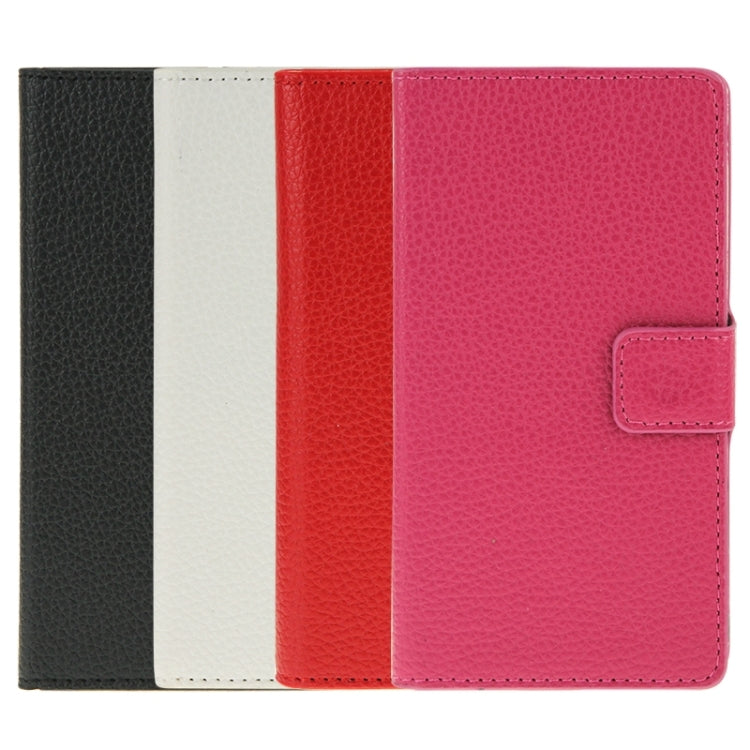 Litchi Texture Leather Case with Holder & Card Slots & Wallet for Sony Xperia M2(White)