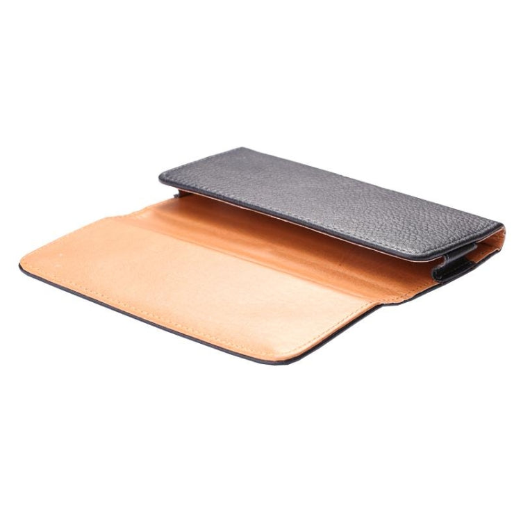 5.5 inch Horizontal Style Litchi Texture Waist Bag with Back Splint for Huawei Honor 7i / Honor 6 Plus / P8 / N3 / N2 / N1 & Sony Xperia Z5 / Z4 / Z2 / Z1(Black)