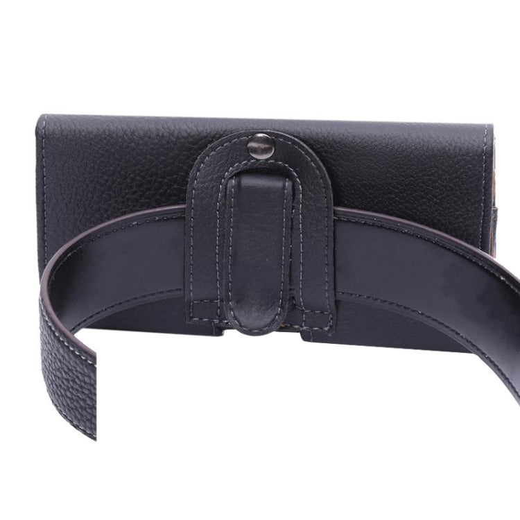 5.5 inch Horizontal Style Litchi Texture Waist Bag with Back Splint for Huawei Honor 7i / Honor 6 Plus / P8 / N3 / N2 / N1 & Sony Xperia Z5 / Z4 / Z2 / Z1(Black)