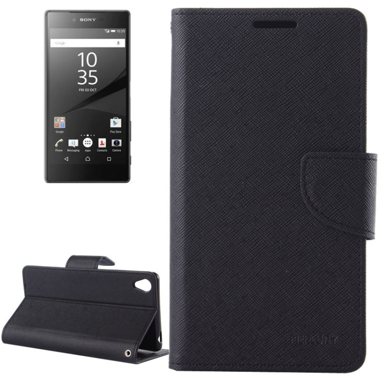 Cross Texture Leather Case with Holder & Card Slots & Wallet for Sony Xperia Z5 P