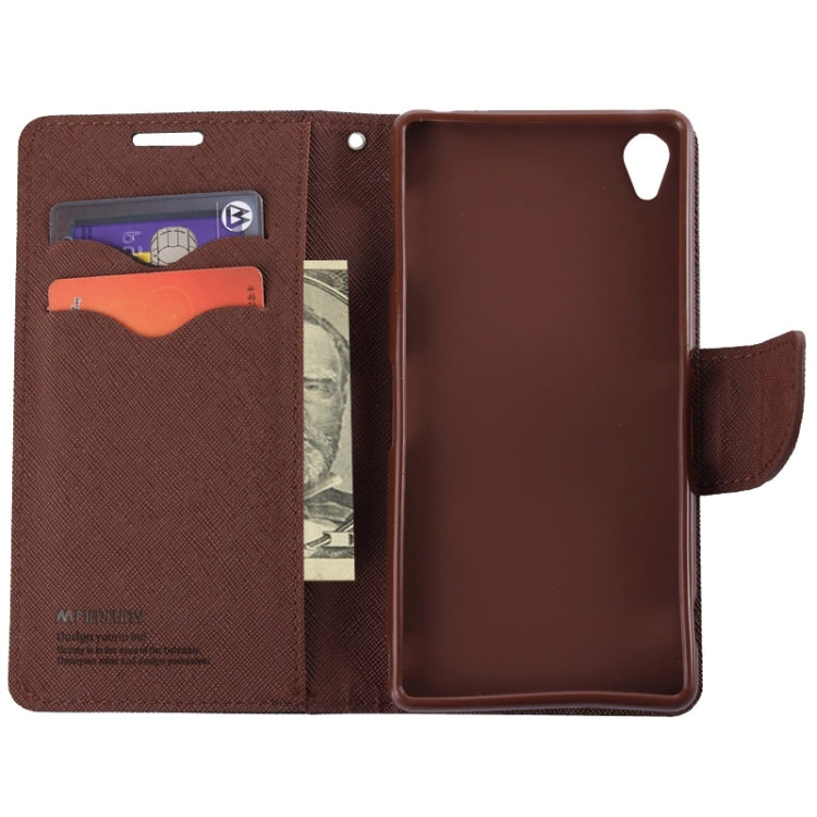 Cross Texture Leather Case with Holder & Card Slots & Wallet for Sony Xperia Z5 P