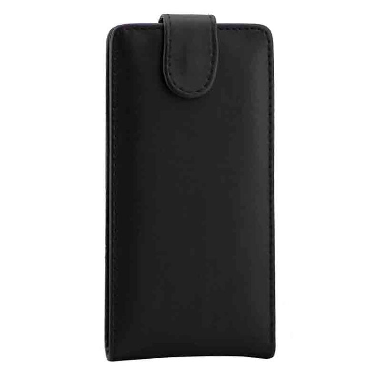 Vertical Flip Magnetic Buckle PU Leather Case for Sony Xperia M5(Black)