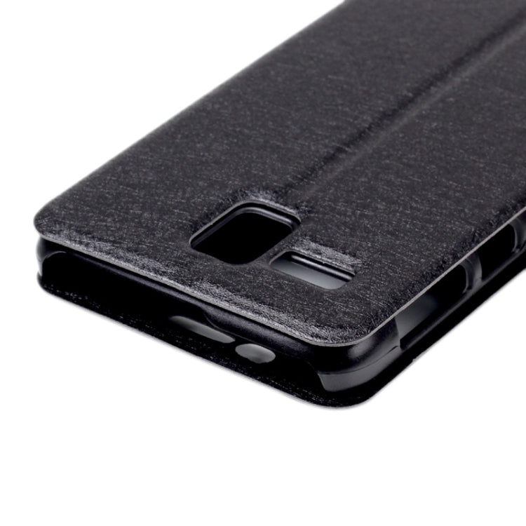 Silk Texture Horizontal Flip Leather Case with Caller ID Display & Holder for Lenovo Golden Warrior A8 / A806