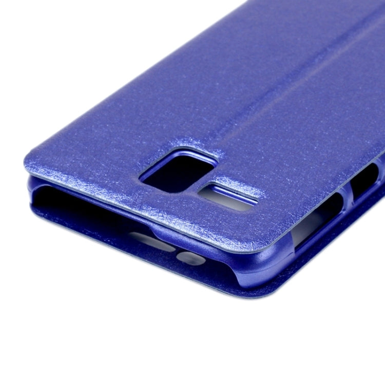 Silk Texture Horizontal Flip Leather Case with Caller ID Display & Holder for Lenovo Golden Warrior A8 / A806