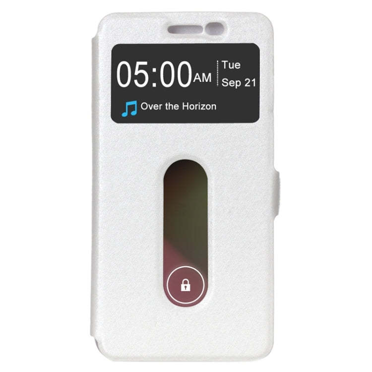 Silk Texture Horizontal Flip Leather Case with Caller ID Display & Holder for Lenovo Golden Warrior A8 / A806