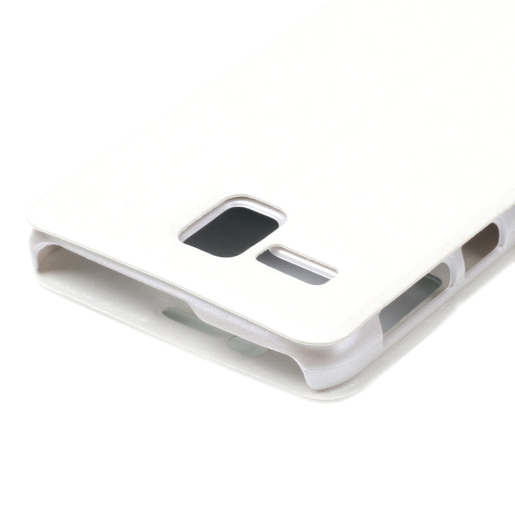 Silk Texture Horizontal Flip Leather Case with Caller ID Display & Holder for Lenovo Golden Warrior A8 / A806