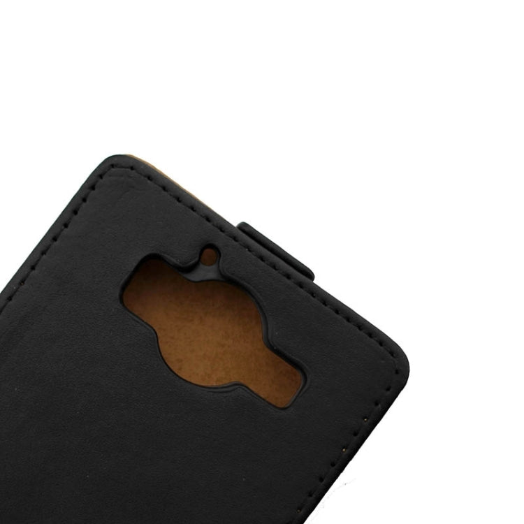 Khaki Lining Vertical Flip Magnetic Buckle PU Leather Case for Microsoft Lumia 950(Black)