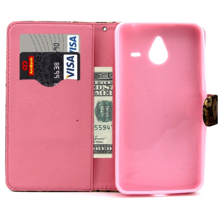 Goden Lips Pattern Leather Case with Holder & Card Slots & Wallet for Microsoft Lumia 640 XL