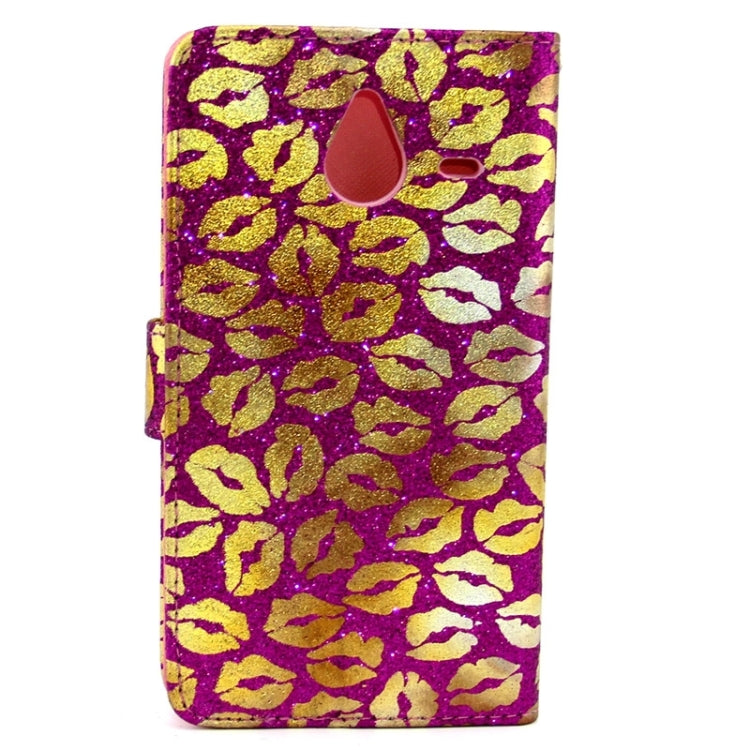 Goden Lips Pattern Leather Case with Holder & Card Slots & Wallet for Microsoft Lumia 640 XL
