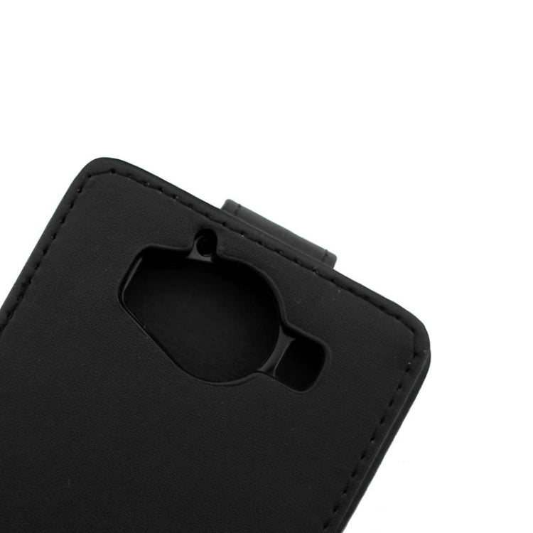 Vertical Flip Magnetic Buckle PU Leather Case for Microsoft Lumia 950(Black)
