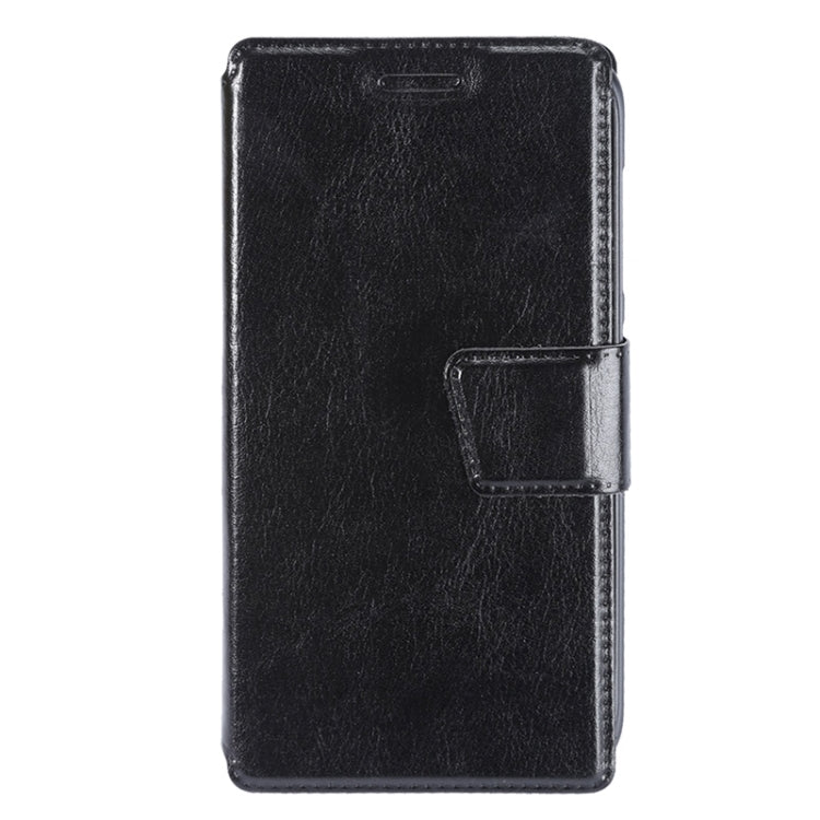 For Huawei  Ascend Y520 Crazy Horse Texture Horizontal Flip Leather Case with Holder & Card Slots(Black)