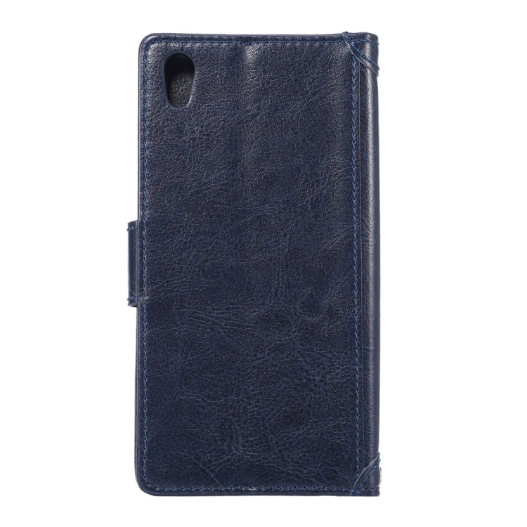 Crazy Horse Texture Horizontal Flip Leather Case with Holder & Card Slots & Wallet & Photo Frame for Sony Xperia Z5