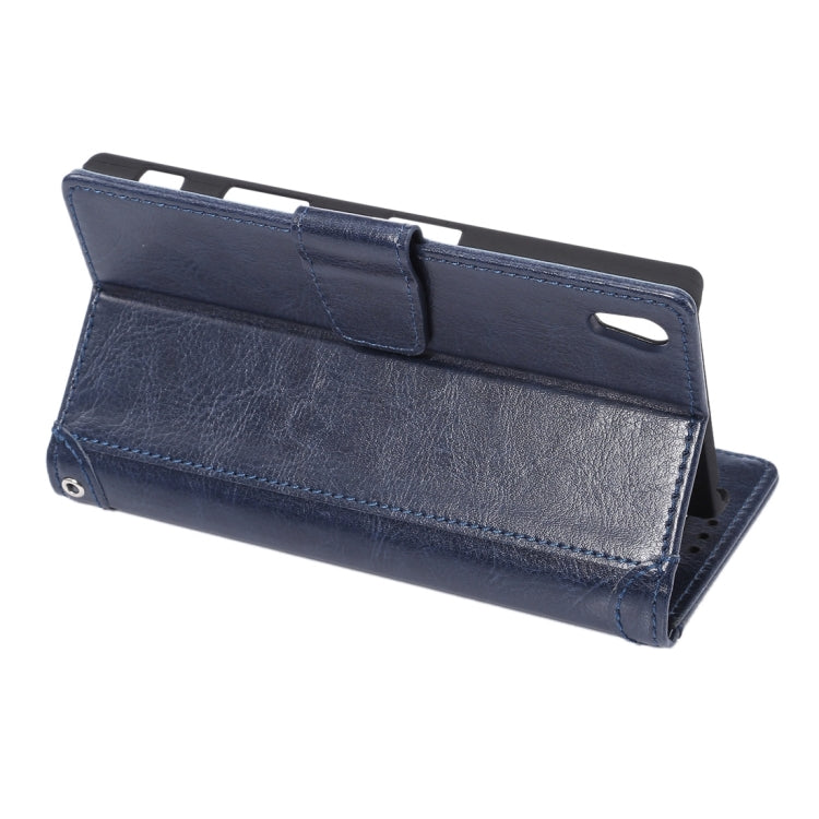 Crazy Horse Texture Horizontal Flip Leather Case with Holder & Card Slots & Wallet & Photo Frame for Sony Xperia Z5