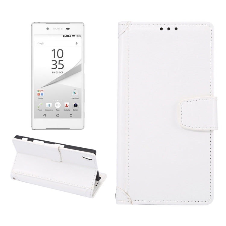 Crazy Horse Texture Horizontal Flip Leather Case with Holder & Card Slots & Wallet & Photo Frame for Sony Xperia Z5