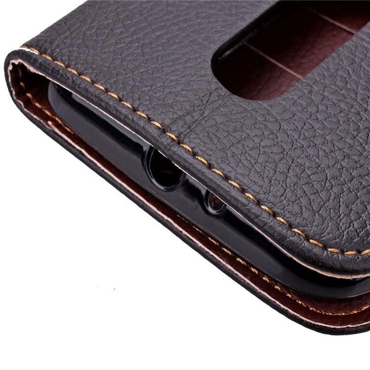 Litchi Texture Leaf Buckle Horizontal Flip Leather Case with Card Slots & Holder & Wallet & Lanyard for Motorola Moto G(3rd Gen.)