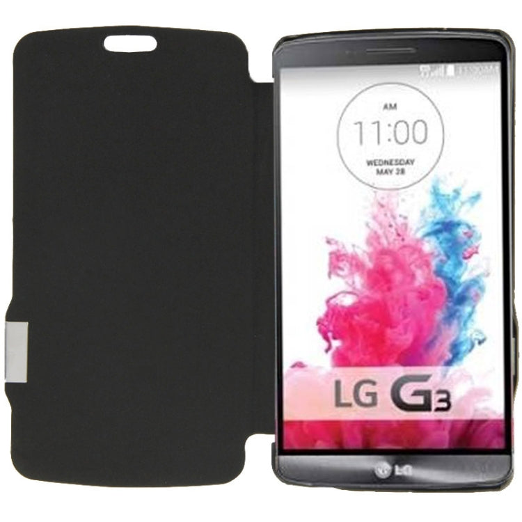 Brush Texture Magnetic Button Horizontal Flip Leather Case for LG G3 / D855