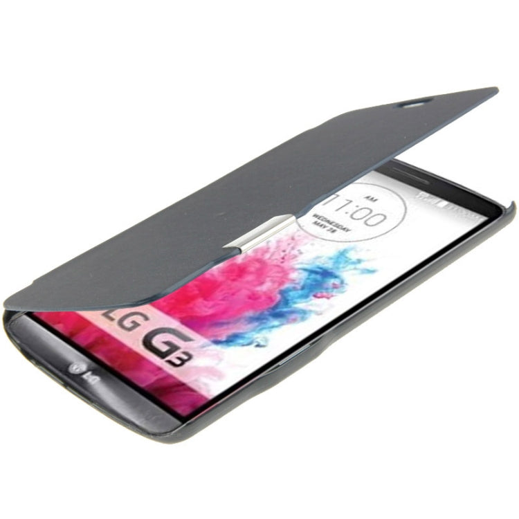 Brush Texture Magnetic Button Horizontal Flip Leather Case for LG G3 / D855