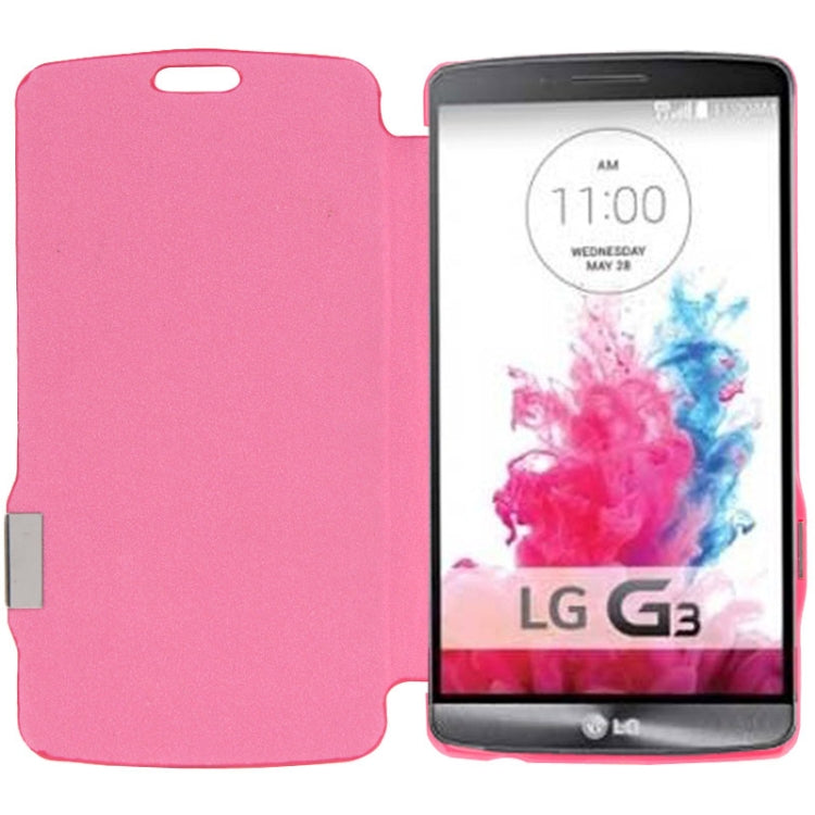 Brush Texture Magnetic Button Horizontal Flip Leather Case for LG G3 / D855