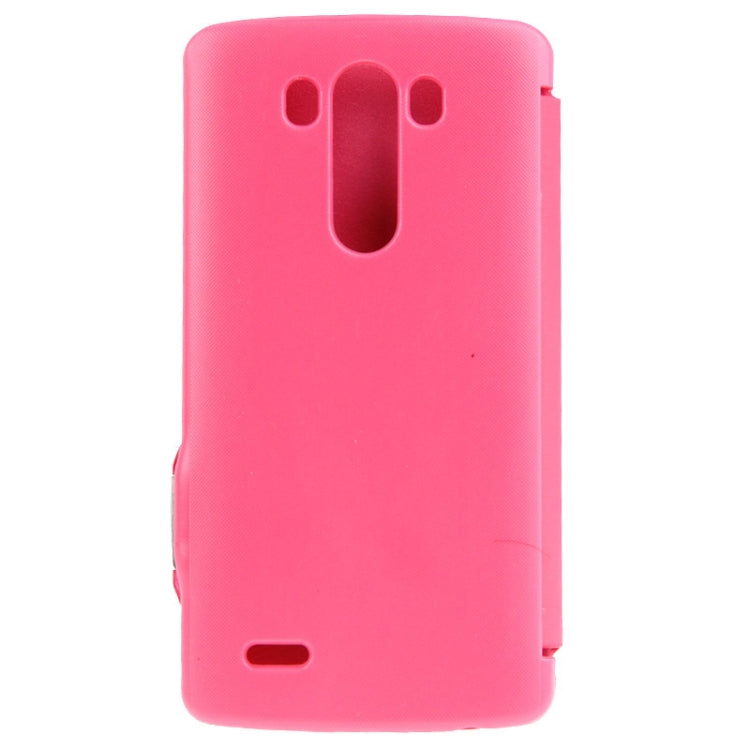 Brush Texture Magnetic Button Horizontal Flip Leather Case for LG G3 / D855