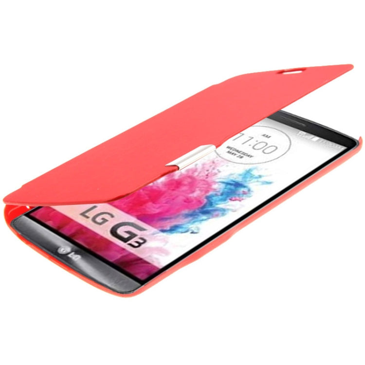 Brush Texture Magnetic Button Horizontal Flip Leather Case for LG G3 / D855
