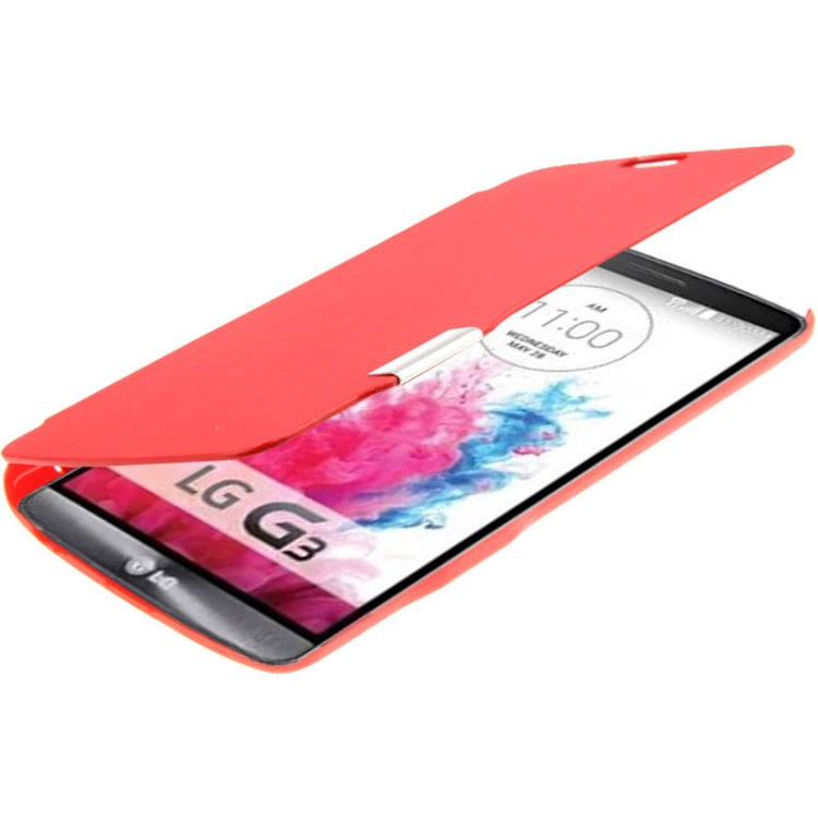 Brush Texture Magnetic Button Horizontal Flip Leather Case for LG G3 / D855