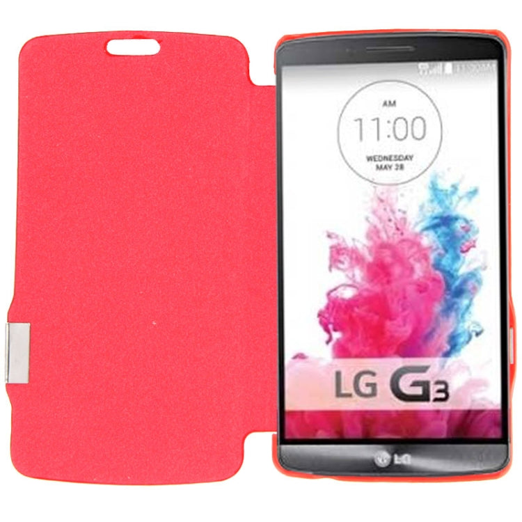 Brush Texture Magnetic Button Horizontal Flip Leather Case for LG G3 / D855