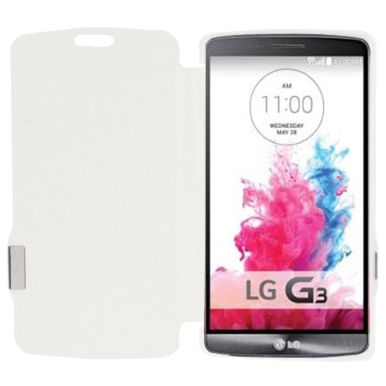 Brush Texture Magnetic Button Horizontal Flip Leather Case for LG G3 / D855