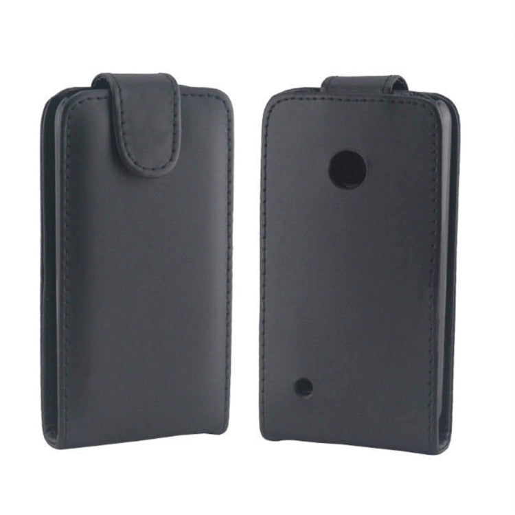 Vertical Flip Leather Case for Nokia Lumia 530(Black)