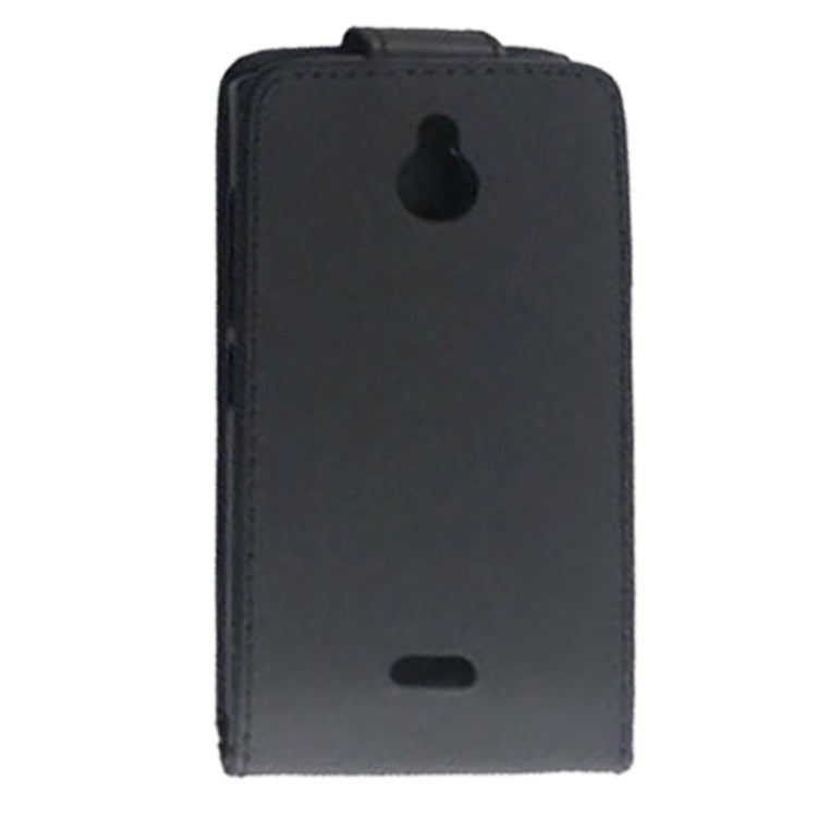 Vertical Flip Leather Case for Nokia X2(Black)