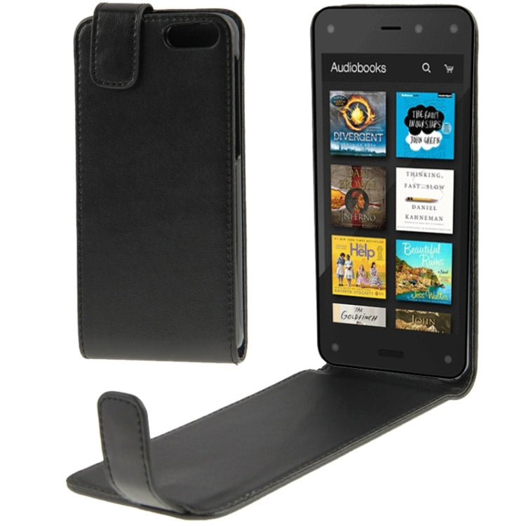 Vertical Flip Leather Case for Amazon Fire Phone(Black)