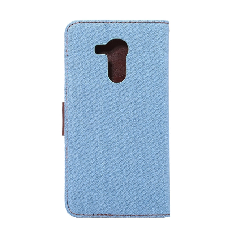 For Huawei  Ascend Mate 8 Denim Texture Magnetic Snap Flip Leather Case with Card Slots & Holder
