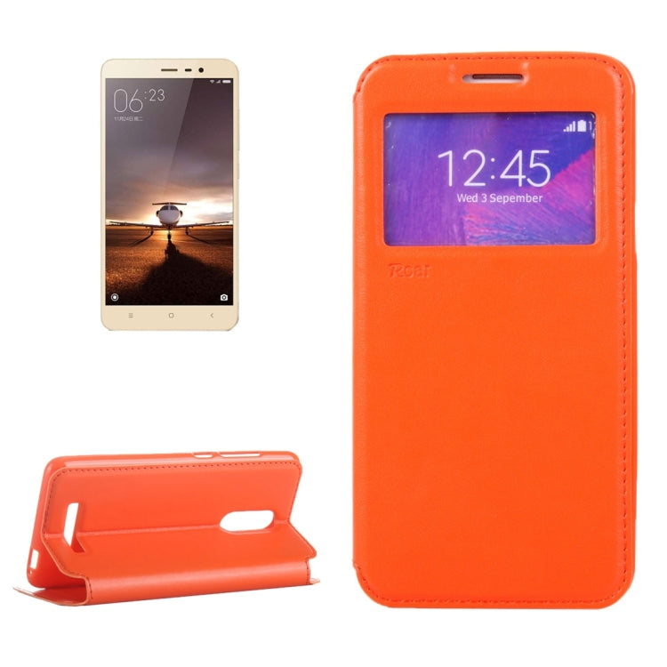 Crazy Horse Texture Horizontal Flip Leather Case with Call Display ID & Holder & Card Slots for Xiaomi Redmi Note 3