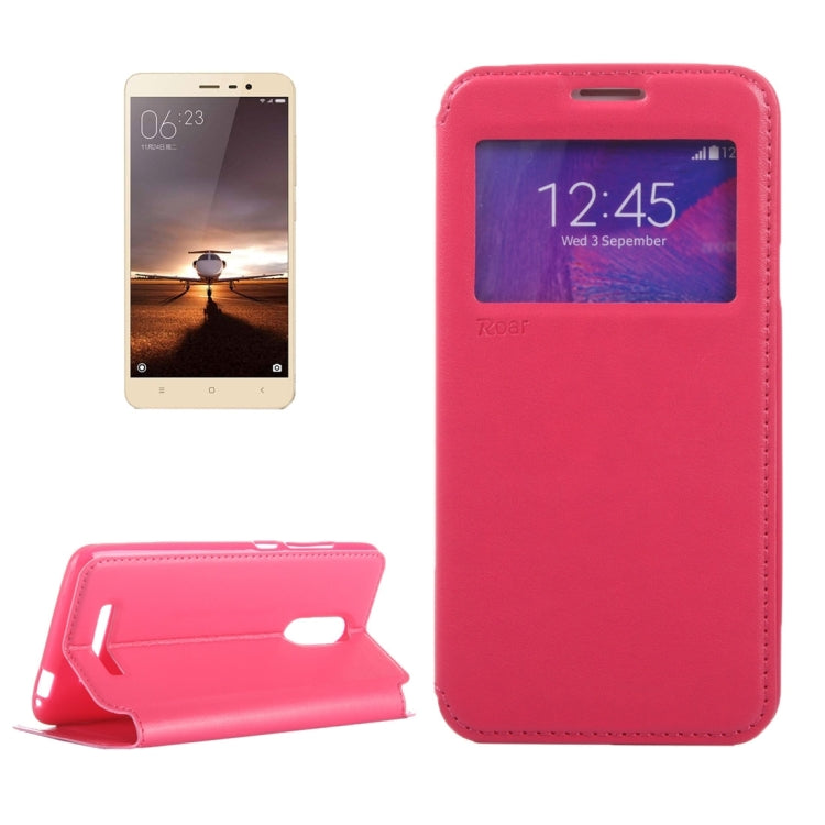 Crazy Horse Texture Horizontal Flip Leather Case with Call Display ID & Holder & Card Slots for Xiaomi Redmi Note 3