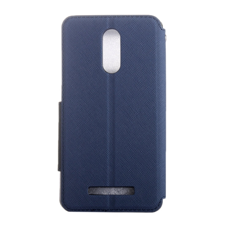 Cross Texture Color Matching Horizontal Flip Leather Case with Call Display ID & Holder & Card Slots for Xiaomi Redmi Note 3