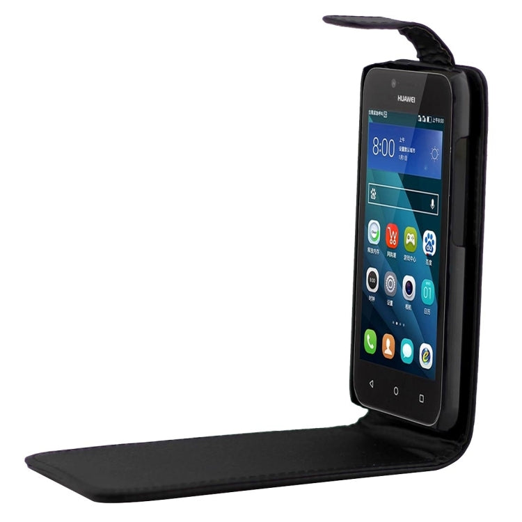 For Huawei  Y560 Vertical Flip Magnetic Buckle PU Leather Case(Black)
